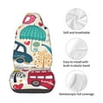 thumbnail image 4 of Wukai London Symbols Full Set Car Seat Covers with Soft Padding Universal Auto Front Seats Protector and Cushion Mat, 4 of 5