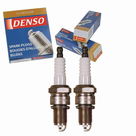 2 pc DENSO 3027 Standard U-Groove Spark Plugs for W16EX-U Ignition Wire Secondary
