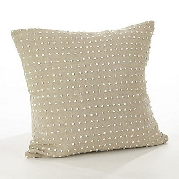 Leilani Collection French Knot Design Down Filled Cotton Throw Pillow - 2 Sizes (20" Square)