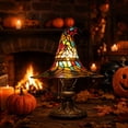 thumbnail image 3 of Halloween Decor Witch Hat Lamp, LED Halloween Night Light, Halloween Decorations Indoor, Witchy Decor for Shelf Mantel Table, Gothic Home Decoration, 3 of 6