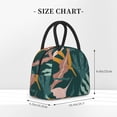 thumbnail image 5 of YFYANG Portable Waterproof Insulated Lunch Bag, Green Vintage Leaf Texture Reusable Cooler Bag / Picnic Bag for Adults Teens, 5 of 9