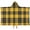 Yellow Black And, variant on Red Blue White Star Plaid Checkered Pattern Hooded Bath Towel，50"x30" for Ages 3 To 12 Kids, Quick Dry Lightweight Soft Microfiber Hood Beach Towel Cover Up for Kids