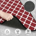 thumbnail image 3 of Pofeuu Red Moroccan Print Car Foot Mat Set of 4 Pieces - All-Weather Full Set Floor Mats for Cars Trucks SUVs, 3 of 7
