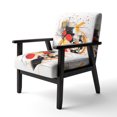 thumbnail image 3 of Designart « Symphonie Abstraite en Rouge et Noir III » Fauteuil d'Appoint Rembourré Rouge Abstrait - Fauteuil Moderne pour Salon, 3 of 7