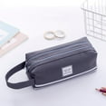 thumbnail image 2 of LHWEN Fashionable Pencil Case Large Capacity Cosmetic Pouch Stationery Bag Multi-Function Storage Student Canvas Organizer Trendy College Collectibles Keys Headsets Stickers, 2 of 4