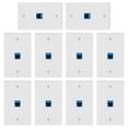 thumbnail image 3 of 20 Pieces Ethernet Wall Outlet Plate Cat6 RJ45 Wall Plate Jack Female to Female Ethernet Inline Coupler Plates Ethernet, 3 of 7
