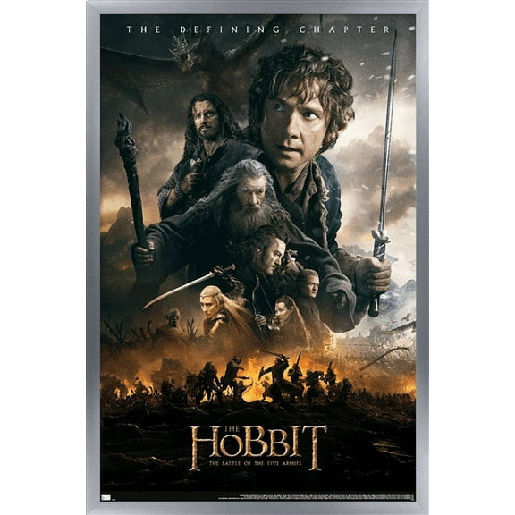 The Hobbit: The Battle of the Five Armies - One Sheet Wall Poster, 22.375" x 34", Framed