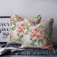 thumbnail image 3 of Pink White Flowers Decorative Pillowcase 20''x20'', Watercolor Rustic Botanical Floral Throw Pillow Covers Soft Cushion Case for Couch Sofa Bedroom Living Room, Pillowcase Boho Decor, 3 of 8
