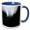 Blue/White, variant on 3drose, Image of Blue and Pale Yellow Florida Sunset Blur Photo, 15oz Mug