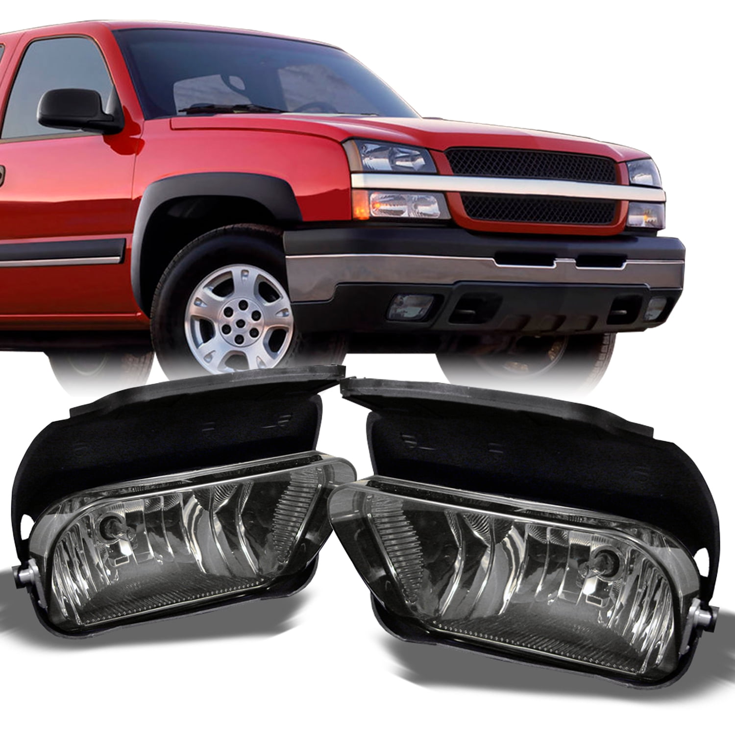 Smoked Left &Right Fog Lights Lamps W/ Bracket Fit For 02-06 Avalanche 1500 2500