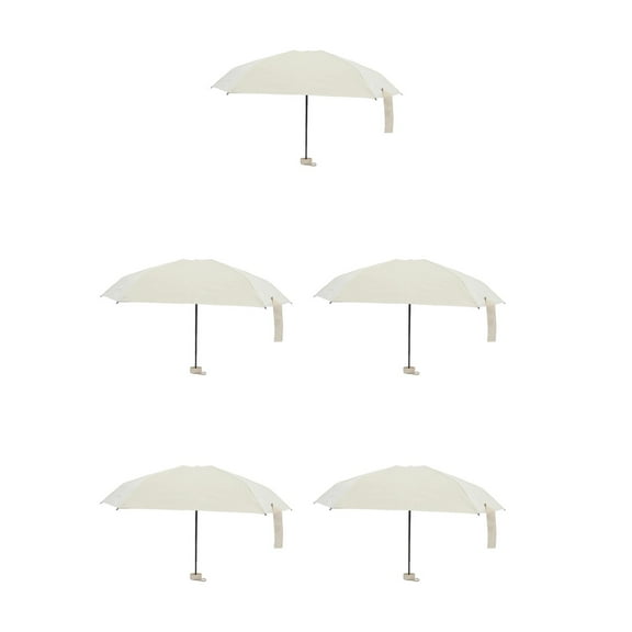 OUNONA 5pcs Portable Sun Umbrella Compact UV Umbrella Rain Umbrella Cute Sun Umbrella for Travel