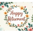 thumbnail image 4 of Floral Design Happy Retirement Banner Decorative Flowers Leaves for Retirement Party Indoor Decoration Celebration, 4 of 7