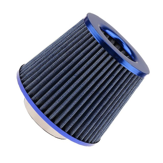 Filtro de aire para coche Riwesomey filtros de cono de malla deportiva 3 pulgadas color azul