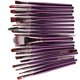 thumbnail image 4 of Heytea, paquete de 20 piezas, esponja cosmética para sombra de ojos, delineador de ojos, cejas, labios, nariz, base, polvo, juegos de brochas de maquillaje (café + morado), 4 of 4