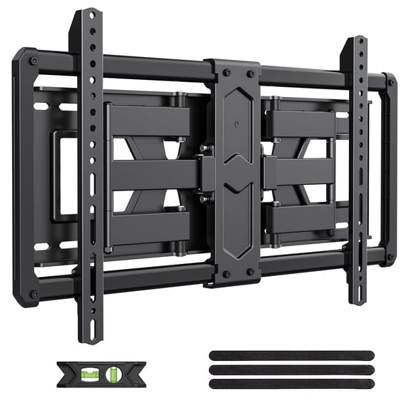 MountLiving Ultra-Slim Full Motion TV Wall Mount for 37-90" Screens, 90° Swivel & ±10° Tilt, Max VESA 600x400mm, up to 120 lbs