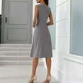 thumbnail image 2 of 4Th Of July Outfits For Women, Tank Dresses Casual Wrap V Neck Sleeveless Boho Dress Denim Easter Women 2025 Club Dresses African Elegant Dresses Chiffon Bridesmaid Dresses (S, Dark Gray) ZMTing, 2 of 5