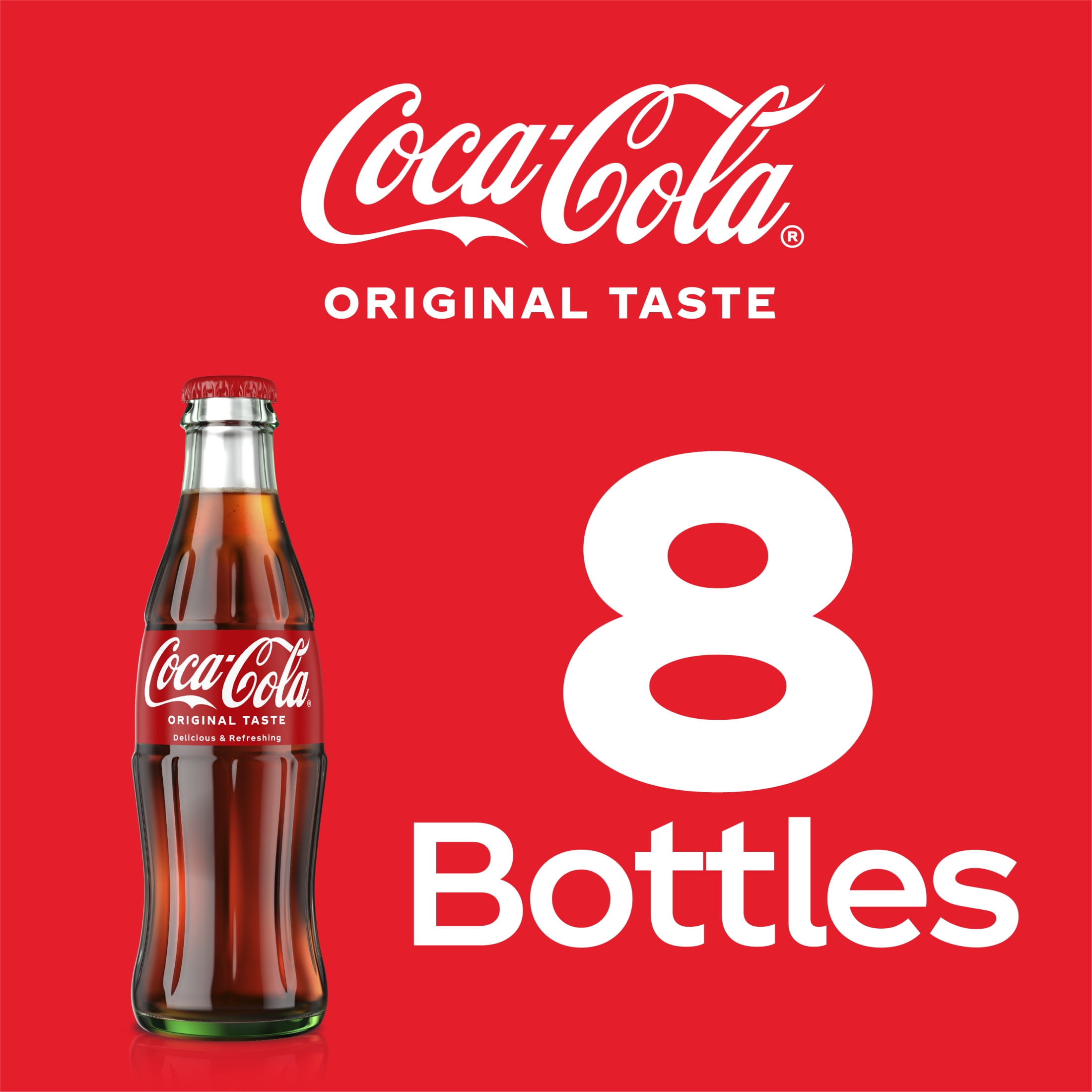 Coca-Cola Classic COKE Soda Pop, Refreshing Taste, 8 fl oz