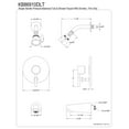 thumbnail image 2 of Kingston Brass KB86910DLT Concord Trim Only With Diverter, Polished Chrome, 2 of 2