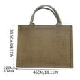 thumbnail image 3 of Burlap Tote Bag Set with Handles, Waterproof Reusable Blank Water Resistant Grocery Bags Large Jute Tote for Women Bridesmaid Gift Beach Shopping Wedding Travel DIY, J, 3 of 3