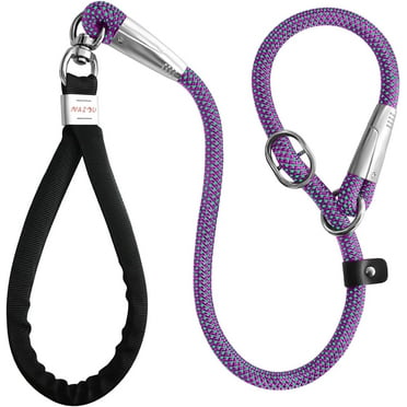 NAZOU Slip Leash 1/2in Hands Free Dog Leash Comfortable Dog Lead 3ft/4ft/5ft Hands Free Dog Leash Strong Training Leash for Dogs Up to 120LBS