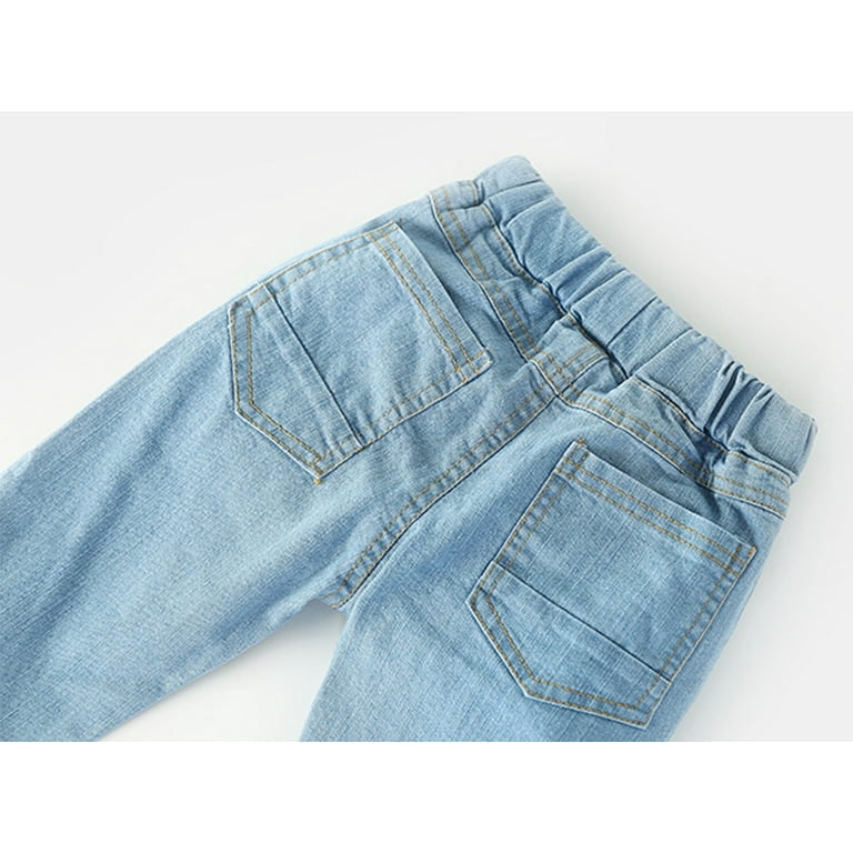 stylesilove Chic and Fun Girls Skinny Jeans With Mesh Lining (120/5-6  Years) 