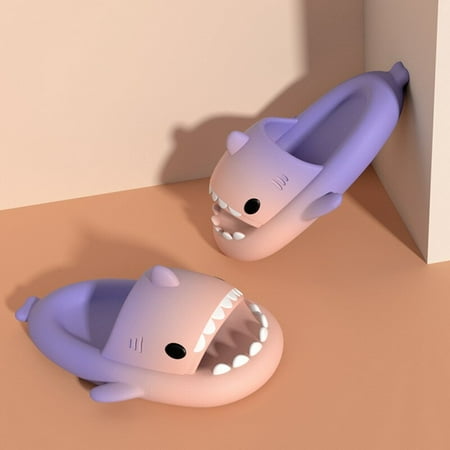 

New EVA Summer Men Slippers Cute Catroon Shark Shape Slides Outdoor Home Bathroom Women Shoes Flip Flops Men Couples Sandals