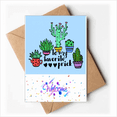 thumbnail image 1 of To My Favorite Cactus Welcome Back Greeting Cards Envelopes Blank, 1 of 3
