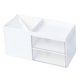 thumbnail image 2 of Organizador de mesa para sala de estar, suministros de oficina, soporte de escritorio de plástico blanco, 2 of 9