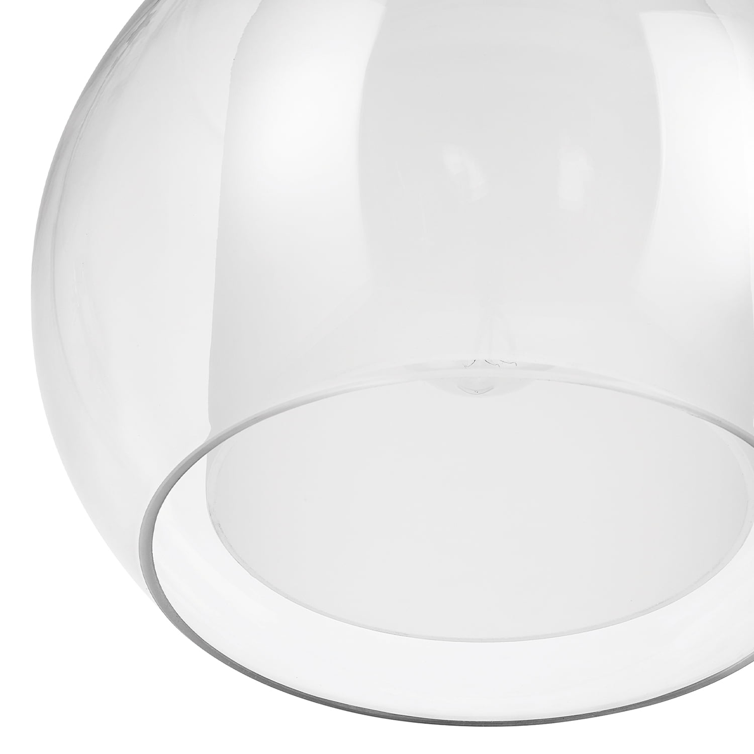 Globe Electric Aura 1-Light Bronze Flush Mount Ceiling Light with Clear Glass Outer Shade and Frosted Glass Inner Shade, 61256