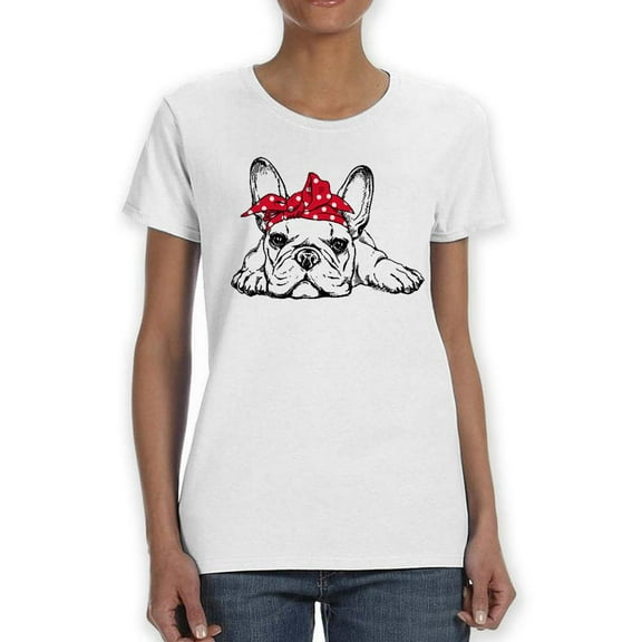 Cute French Bulldog Laying T-Shirt Women -SPIdeals Designs, Female Small