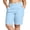 Blue#13, variant on UVEASISHA Plus Size Summer Shorts for Women with Pockets High Waisted Stretch Bermuda Shorts Casual Daily Wear Khaki 3XL