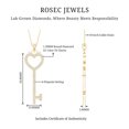 thumbnail image 4 of Rosec Jewels Lab Grown Diamond Heart Key Pendant Necklace - with Chain - Ready to Gift, 14K Yellow Gold, 4 of 6
