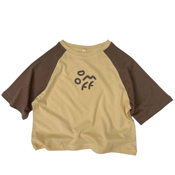 Hiijoy Toddler Boys Cotton Casual T Shirt Color Block Raglan Sleeve T-Shirt Tee, Sizes 1-7