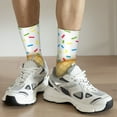 thumbnail image 6 of Picia White Ice Cream Print Athletic Socks for Men & Women – Cushioned Moisture-Wicking Crew Socks for Sports, Running, and Training, Soft & Breathable Size 5-11, 6 of 6