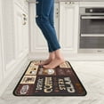 thumbnail image 6 of Coffee Kitchen Rugs and Mats Non-Slip, Washable, Stain and Fade Resistant, Suitable for Anti Fatigue Kitchen Mat Set of 2 Coffee Kitchen Decor 17 x47+17"x30", 6 of 6
