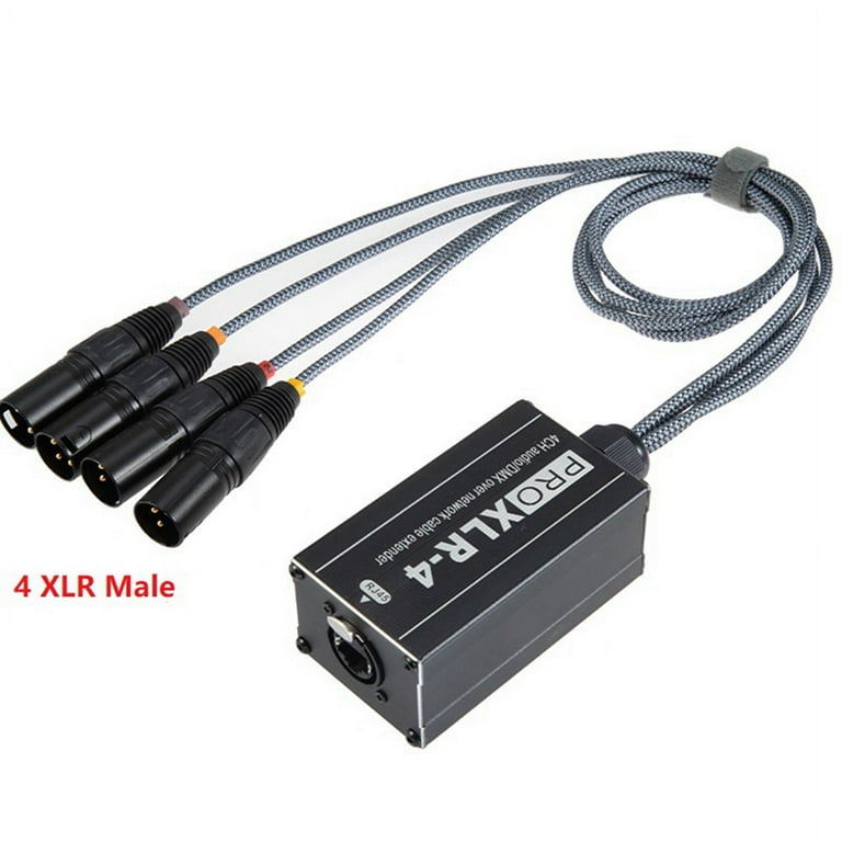 1Pair XLR Male/Female 4 Channel Snake 3Pin XLR/ to Ethercon RJ45