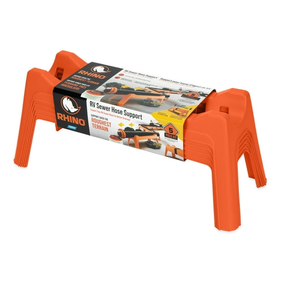 Camco Rhino Nesting RV Sewer Hose Support Kit for Stable Drainage (5 Pack)