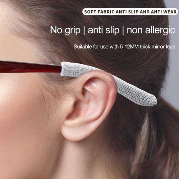 Deyuer 3 Pair Eyeglasses Temple Tips Sleeve Retainer Anti-Slip Comfortable Knitting Glasses Temple Tips Cover for Glasses