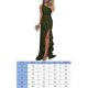 thumbnail image 3 of Qarigey Hombro inclinado Vestido de color sólido Sin mangas Vestido de fiesta de división alta Dobladillo grande con volantes Vestidos verde METRO, 3 of 6