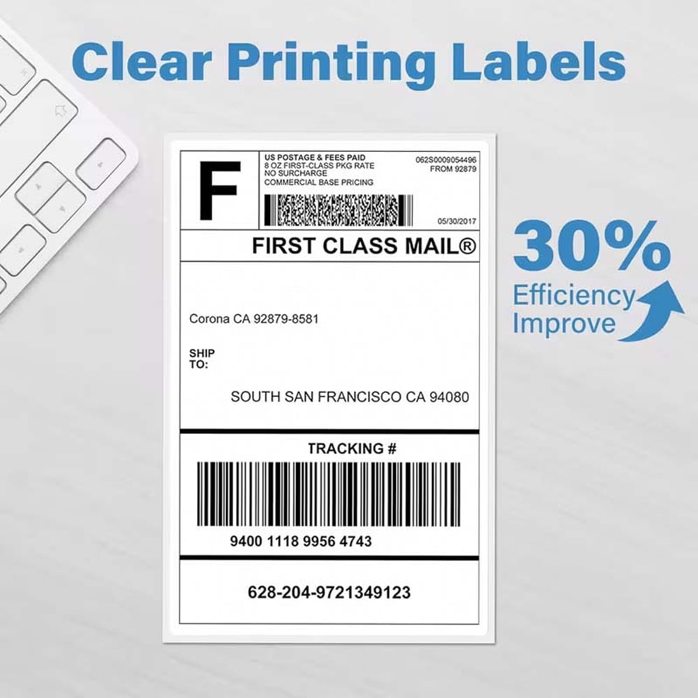 4" x 6" Thermal Shipping Labels – 10000 Fanfold Perforated Labels for Packages, Ultra-Strong Adhesive
