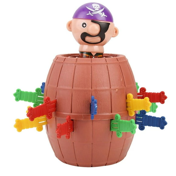 Pirate Barrel Game, Pirate Funny Barrel Novelty Toy Bucket Lucky Stab Toys Game, Adult Kids Pirate Bucket Tricky Toy Party Game