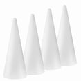 thumbnail image 1 of Conos de espuma Craft FFChuanhe, paquete de 4 unidades, 12 x 39 cm, color blanco, 1 of 6