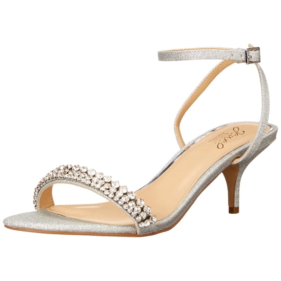 Jewel Badgley Mischka Loren Silver  JW4224 Women's Size 7
