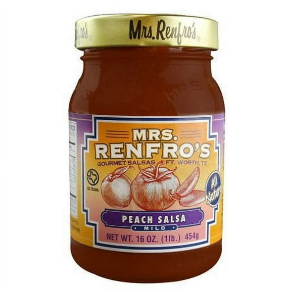 (6 Pack)Mrs. Renfro'S Peach Salsa Peach, 16 oz.