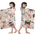 thumbnail image 4 of Chihuahua and Pioneer Flower Hooded Bath Towel，60"x35" for Ages 3 To 12 Kids, Quick Dry Lightweight Soft Microfiber Hood Beach Towel Cover Up for Kids, 4 of 7