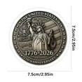 thumbnail image 3 of Celebrating The 250th Anniversary Of The United States 2D Flat Acrylic Printing Of The 250th Anniversary Medal Of The Founding Of The United States, 3 of 10