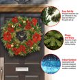 thumbnail image 4 of 36" Decorative Collection Home Spun Wreath with 100 Clear Lights, 4 of 5