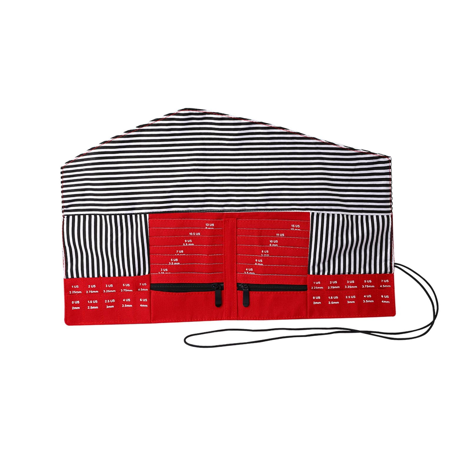 Knitting Holder Case Durable Portable Crafts Organizer Multifunction Practical Yarn Bag for Crochet Sewing Knitting Red