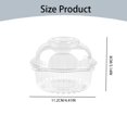 thumbnail image 3 of WEIWEIGG 50 Pack Individual Cupcake Containers, Stackable Cupcake Boxes with Airtight Deep Dome Lids, Clear Plastic Bakery Boxes, Food Grade, Reusable, for Baking Wedding Party, 3 of 8