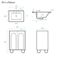 thumbnail image 2 of Plaisir II 24" Freestanding Bathroom Vanity in Black Oak with Black 3-Hole Widespread Sink Top, 2 of 5